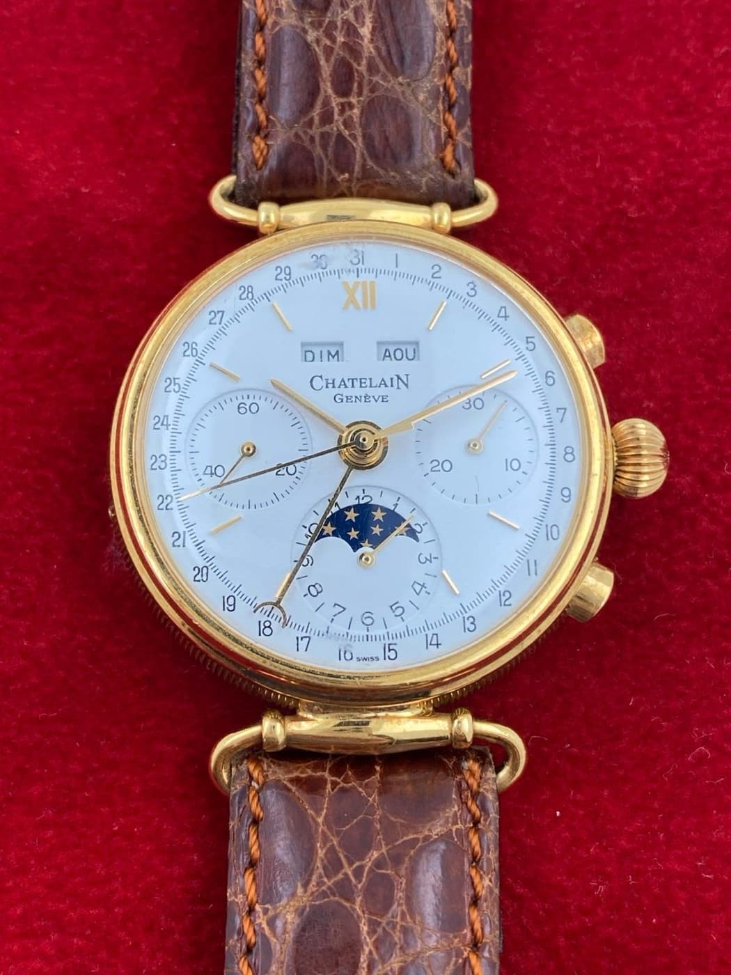 Chatelain Genève Triple Calendar Chronograph with Moonphase