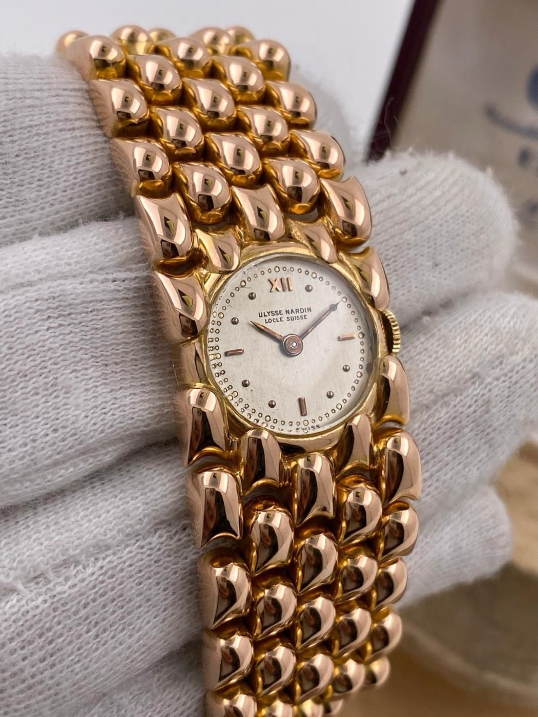 Ulysse Nardin Vintage Damenuhr mit Gliederband – Ansicht 3