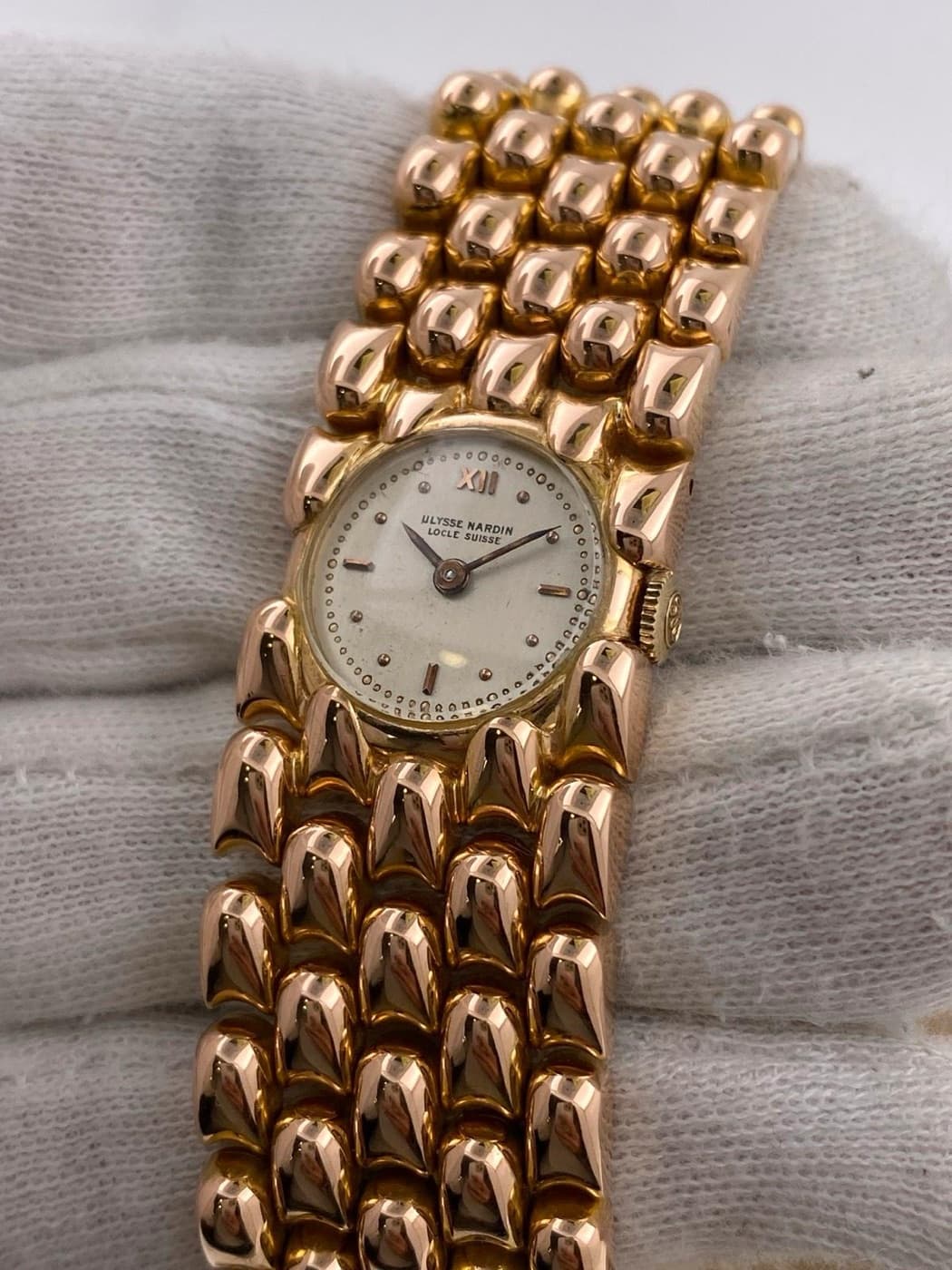 Ulysse Nardin Vintage Damenuhr mit Gliederband – Ansicht 4